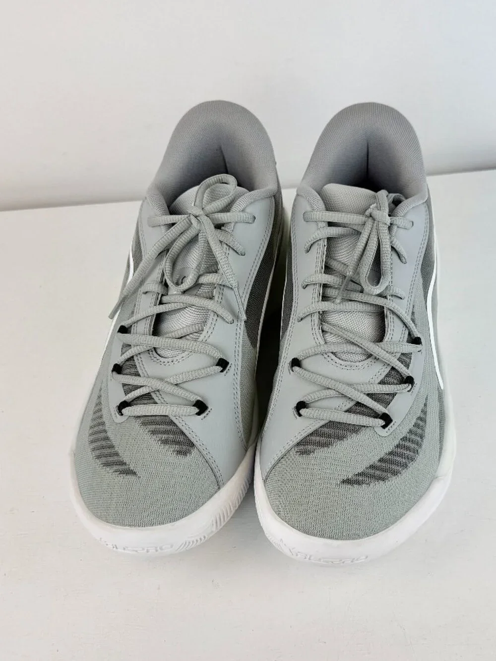 Men's 11.5 - Puma ALL Pro Nitro Team Gray Canvas Basketball Shoes - 379081-05
